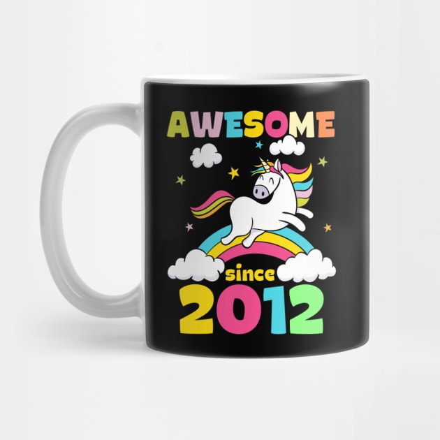 Cute Awesome Unicorn Since 2012 Funny Gift by saugiohoc994